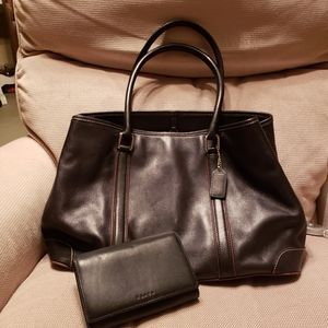 Vintage black satchel, pre loved